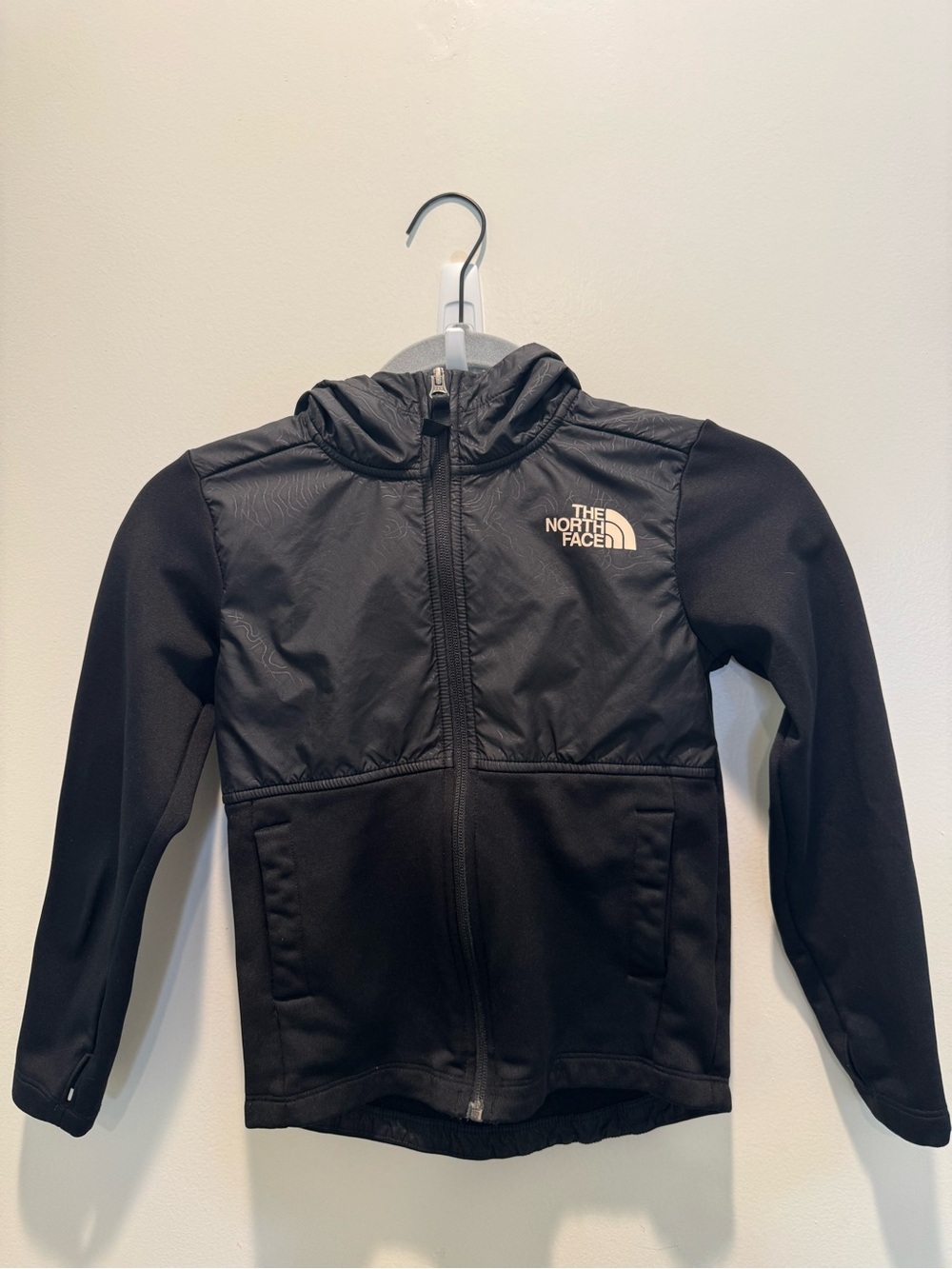 The North Face Kids' Black Full-Zip Hooded Puffer Jacket